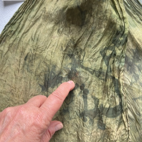 Green Tie-Dye Scarf lightweight boho hippie vibes - Picture 7 of 10